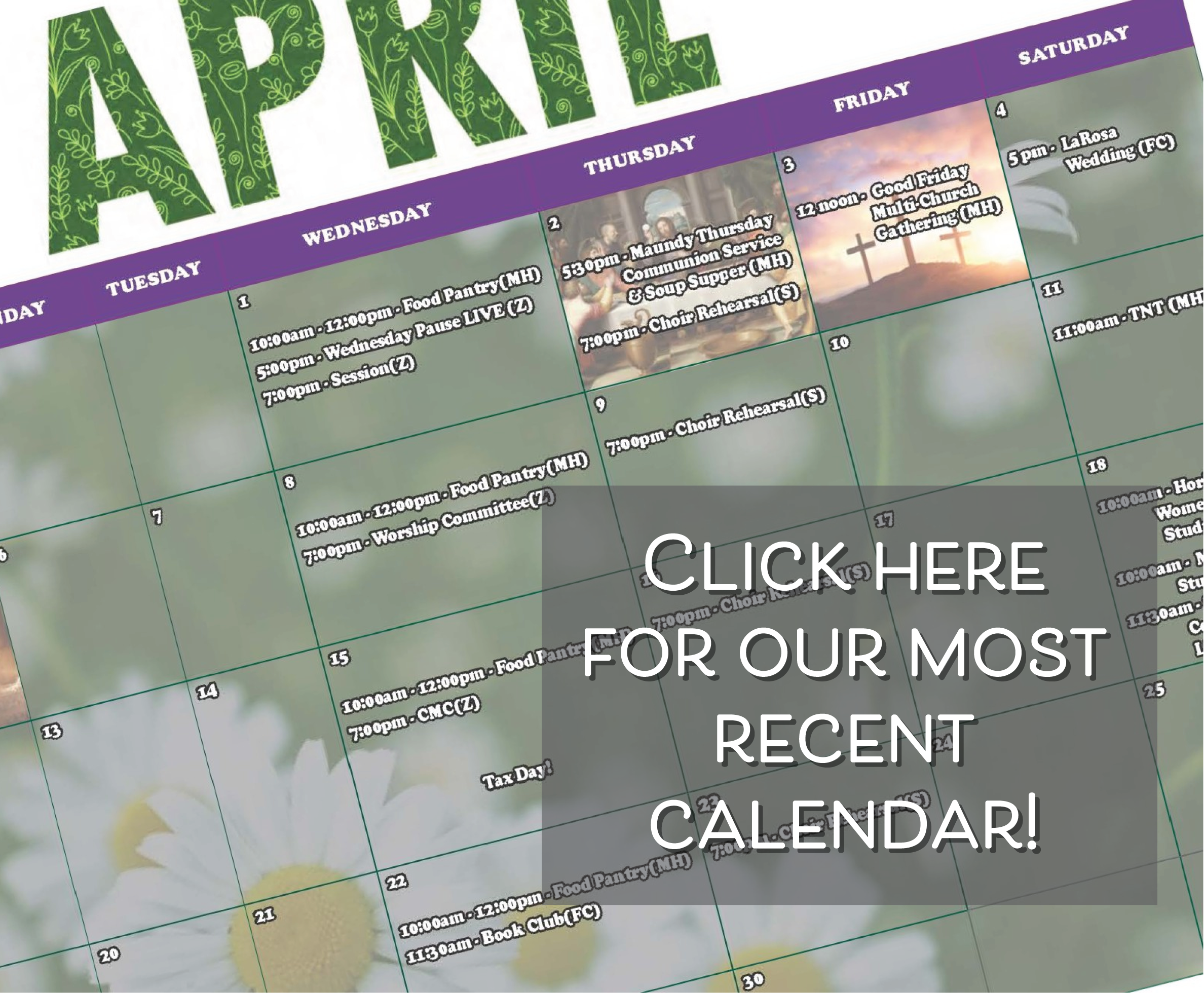 Calendar - First Presbyterian Church Orange CA